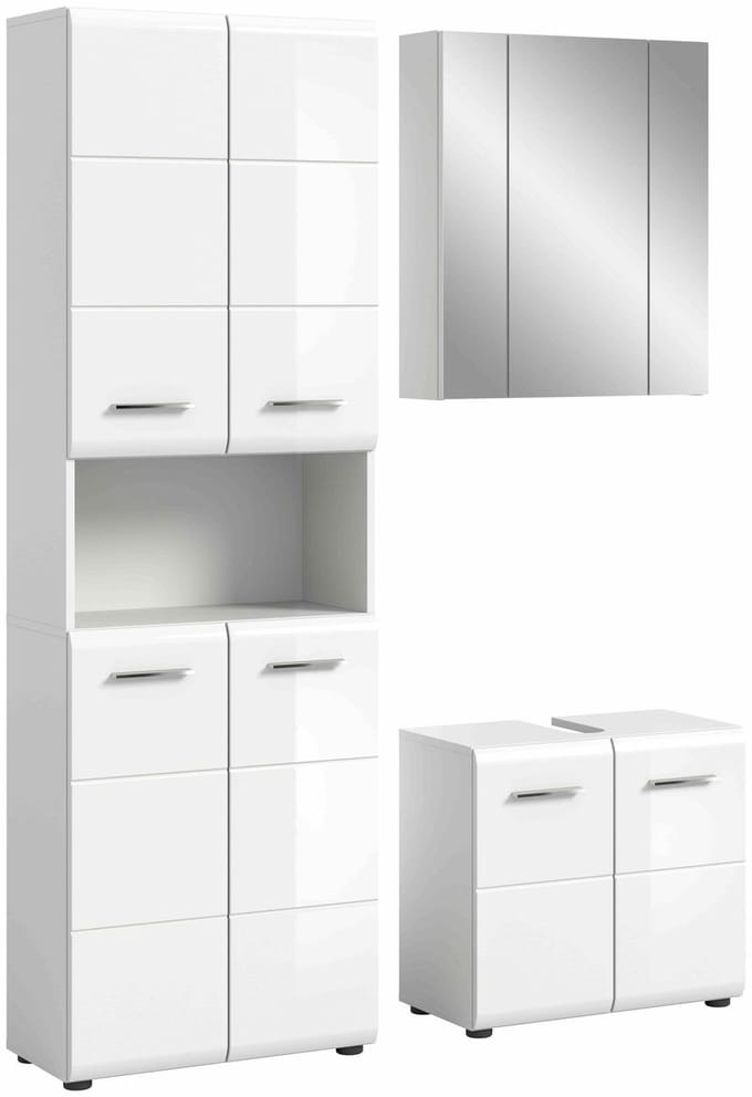 IJs badkamercombinatie wit hoogglans MDF TZ wit NB - 32x135x185cm
