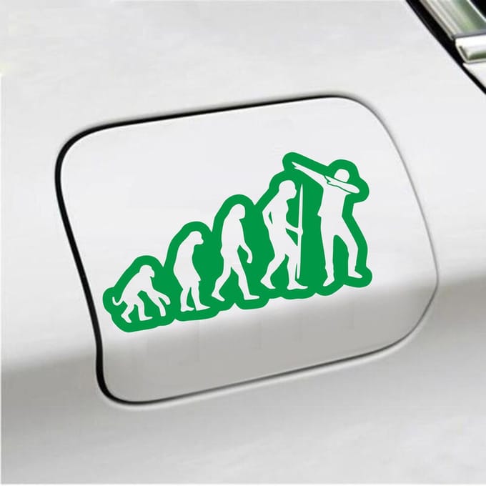 Bumpersticker - Dab - 7,7 X 14,8 - Groen