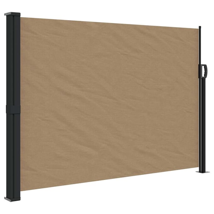 vidaXL - Windscherm - uittrekbaar - 140x600 - cm - taupe
