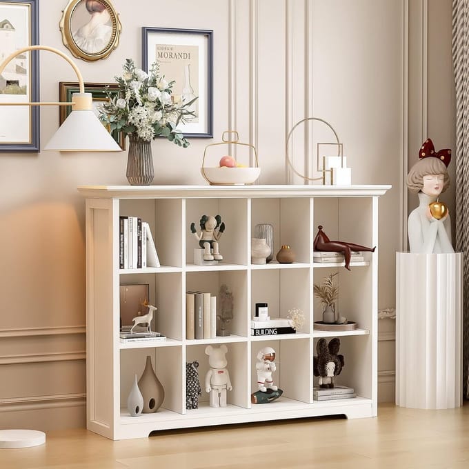 Luxe Boekenkast – Wit – 127x34x99 cm – Industrohome
