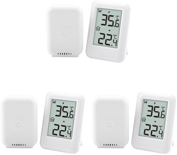 Draadloze Thermometer - Binnen Buiten Meter - Temperatuur Meten - 100 Meter Bereik - 8.4 x 5.9 cm