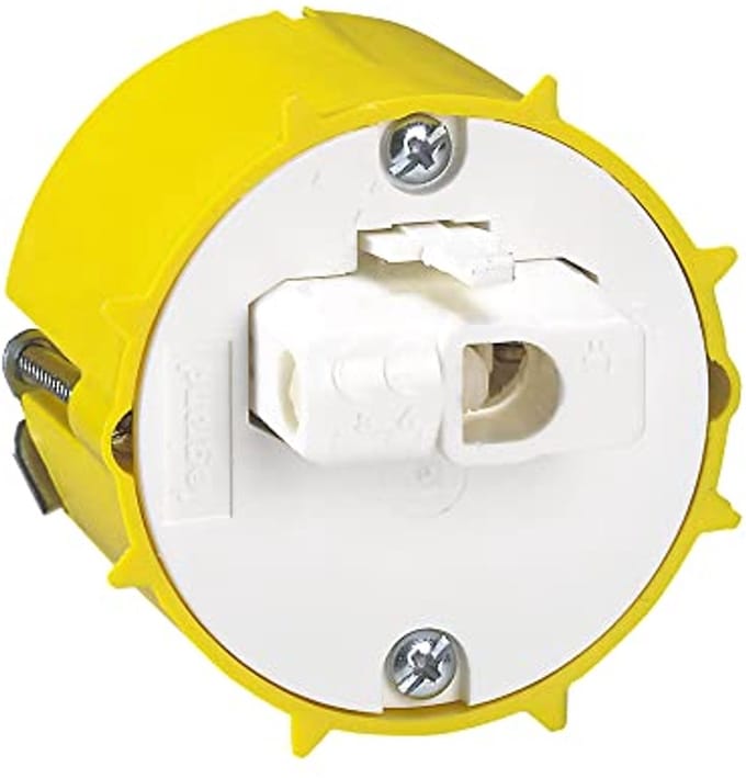 Inbouwdoos met plug voor licht in gipsplaat - Diameter 54 mm