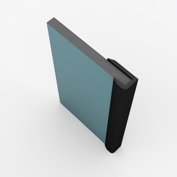 Aurlane 2 Profielen Eindstuk 210x0,3cm Mat Zwart