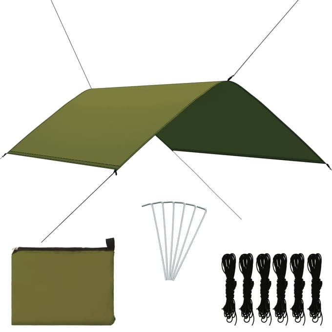 vidaXL - Afdekzeil - 3x2 - m - groen