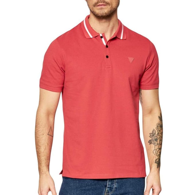 Polo Guess heren klassiek logo driehoek