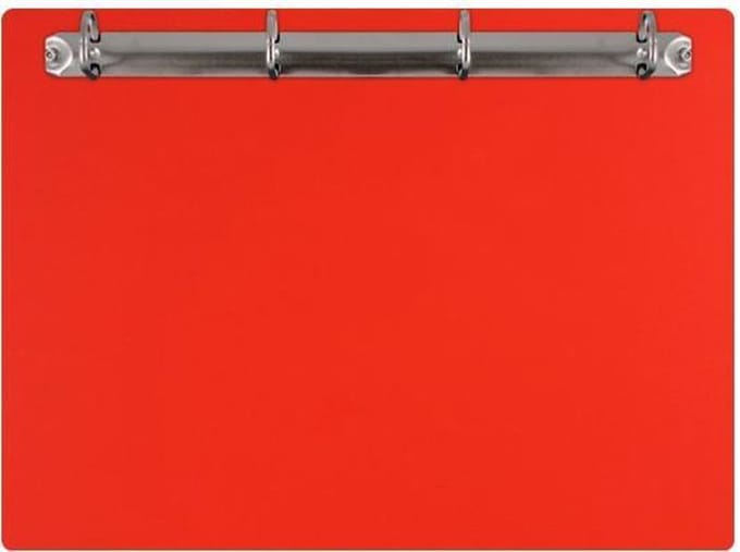 Magnetisch klembord A4 incl. ringband (liggend) - Rood