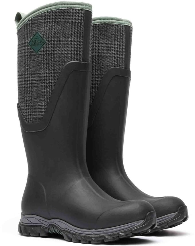 Muck Boot Arctic Sport II Hoog | Zwart/Ruit - Regenlaarzen - Maat 38 -
