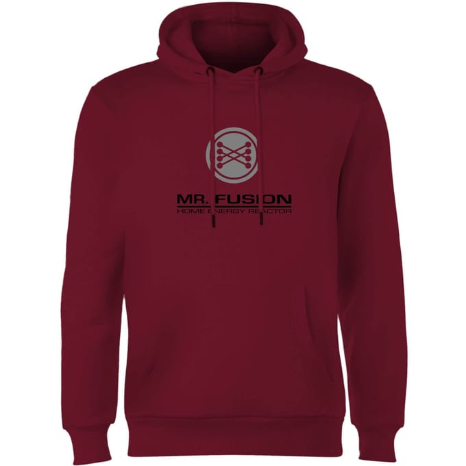 Back To The Future Mr Fusion Hoodie - Burgundy - XL