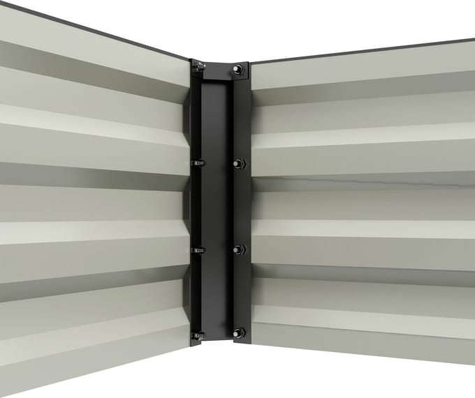 Outsunny Tuinbed - Staal - 150x70x30cm - Zwart