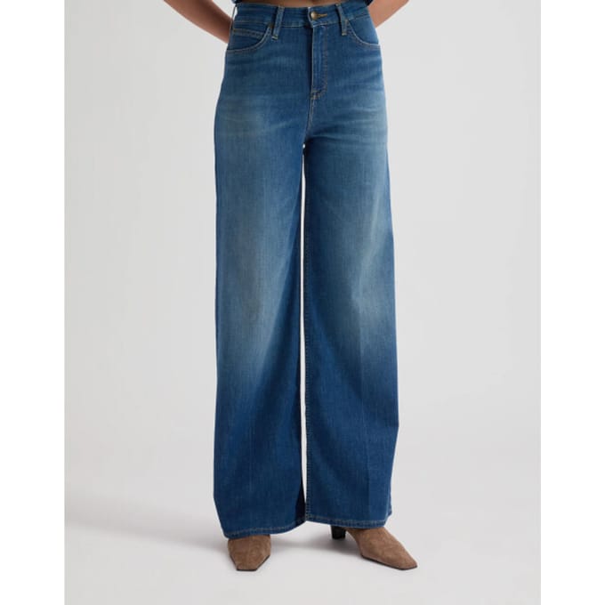 Lee - Stella - Dames Wide Leg Jeans - Blue Arrow
