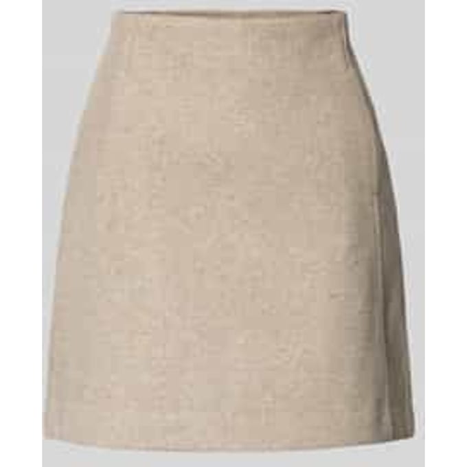 Vero Moda beige dames rok   Regular fit   Steekzakken   Gemeleerd patroon   Blinde ritssluiting   High waist Beige M