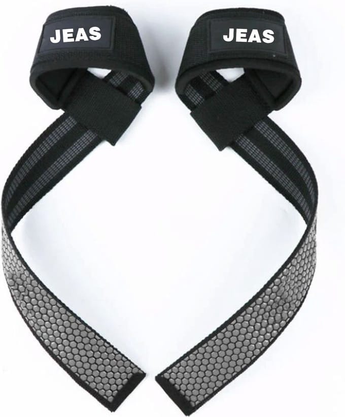 Jeas - Lifting Straps - Powerlifting - Fitness - Krachttraining - Grijs