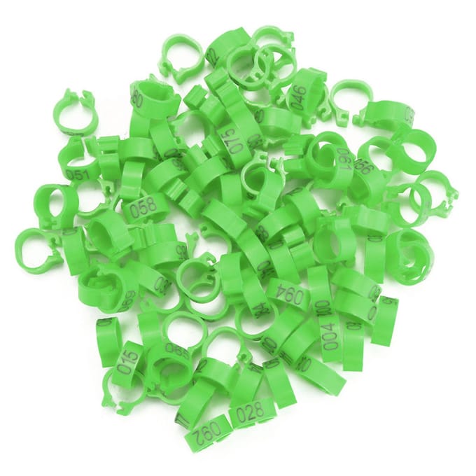 100 STuks Zak 8MM 001 100 Genummerde Plastic Letter Duif Vogel Pootringen Ringen Type 3