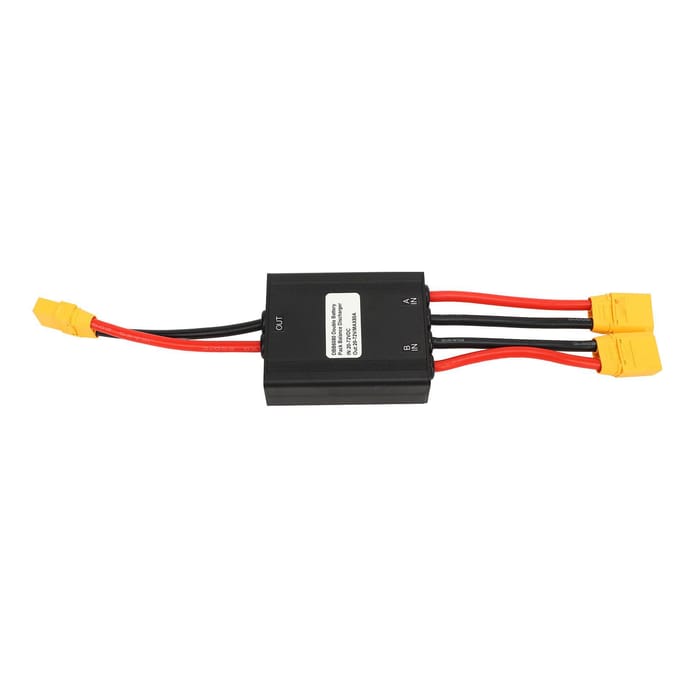 Elektrische Fiets Dubbele Accu Ontlading Converter 20V tot 72V Dubbele Accu Parallel Module Adapter black