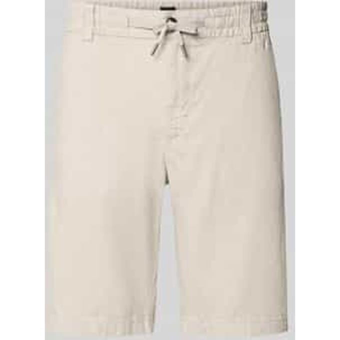 tapered chinobermuda van linnenmix model 'DS_3S'