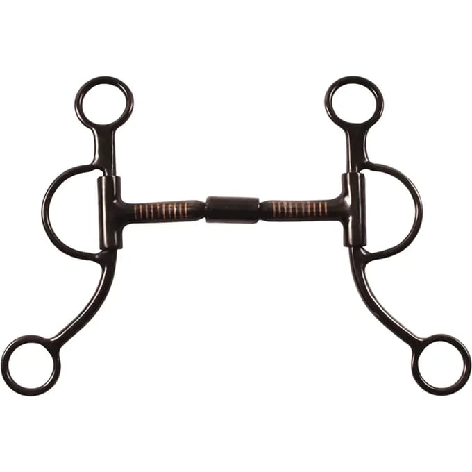 Western dubbelgebroken snaffle voor paard Pool's