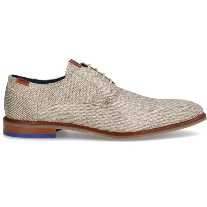 Berkelmans Oran Light Brown Print 203E Nette Veterschoenen Beige Print Leer Heren - Beige - 46