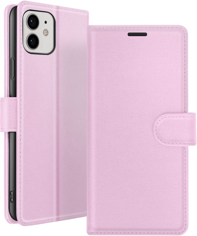 Zanae, Hoesje geschikt voor iPhone 12 / 12 Pro - Wallet Case & Magneetsluiting, Roze