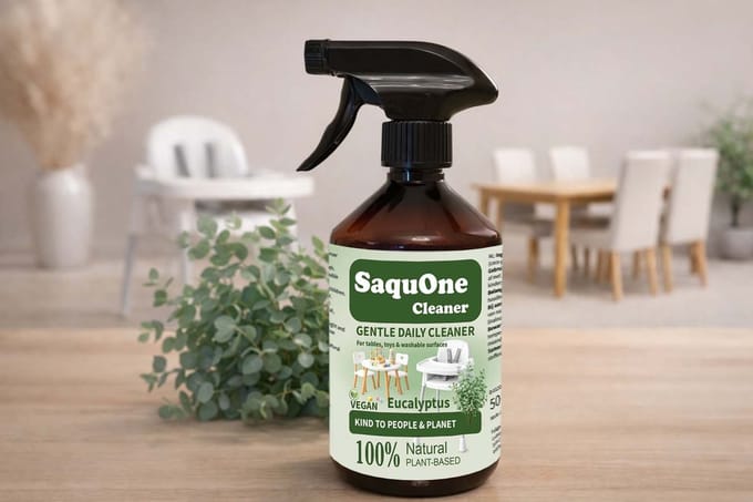 SaquOne Cleaner (Vegan) Eucalyptus (100% Natuurlijk) Babyshower gift – Kraamcadeau