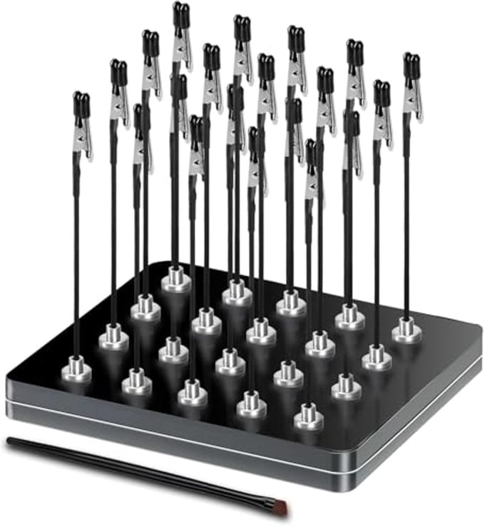 Soldeerhulp met klemmen - Hobby gereedschap - Modelbouw en knutselen - Magnetische basis - 20 stuks - Zwart