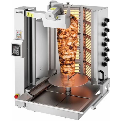 GGM Gastro Gas Dönerroboter mit Schneidsystem - V-Form - 10 Brenner - max. 150 kg