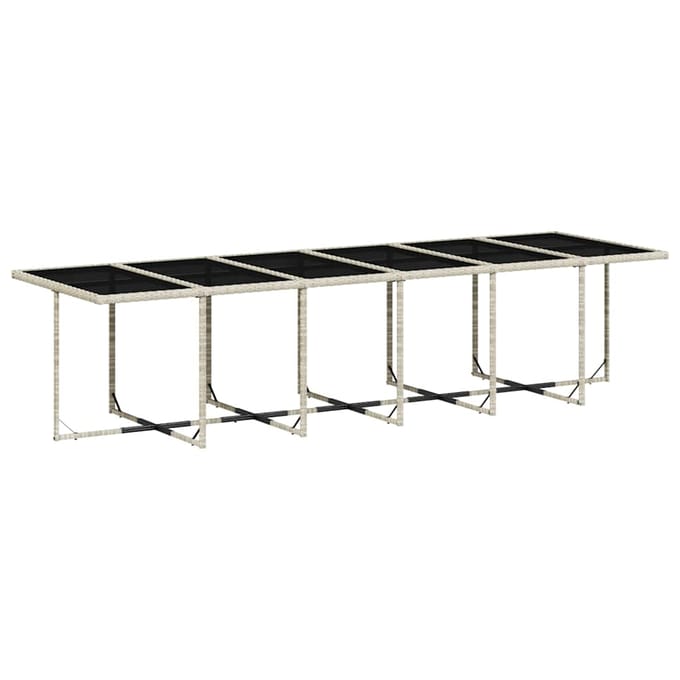 vidaXL - 17-delige - Tuinset - met - kussens - poly - rattan - lichtgrijs