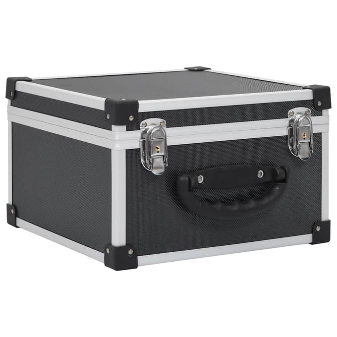 vidaXL - Cd-koffer - voor - 40 - cd's - aluminium - ABS - zwart