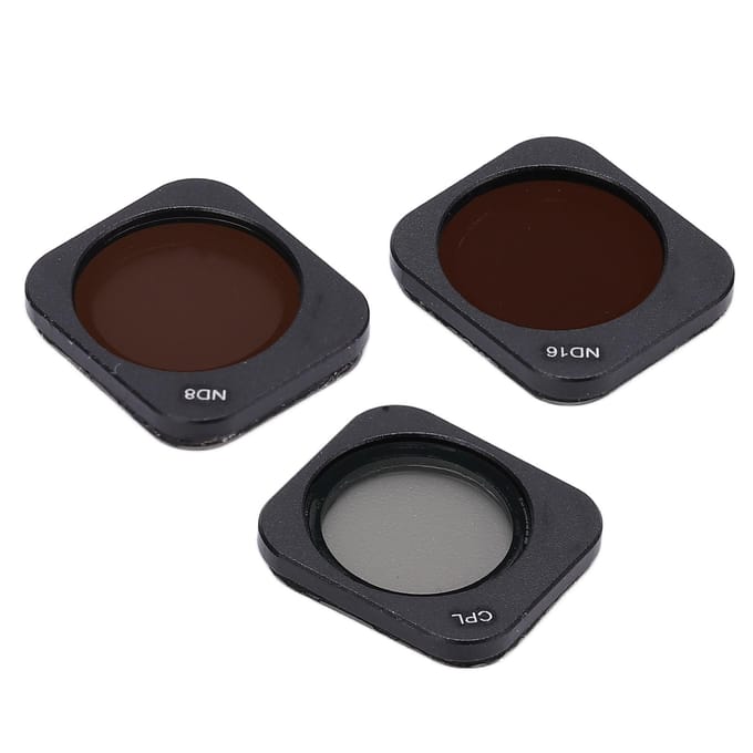 Junestar 3-in-1 Lensfilter Combinatie Kit CPL ND8 ND16 Filter voor Hubsan Zino Mini Pro Lens black