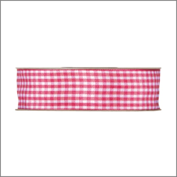 Premium Ruit Lint - Pink - roze - 25 meter x 25 mm