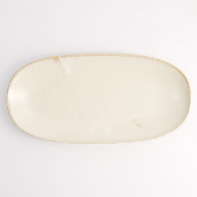 Tokyo Design Studio - Titanium Matte - Ovaal Bord - 28,5 x 14 cm - Porselein - Japans Servies