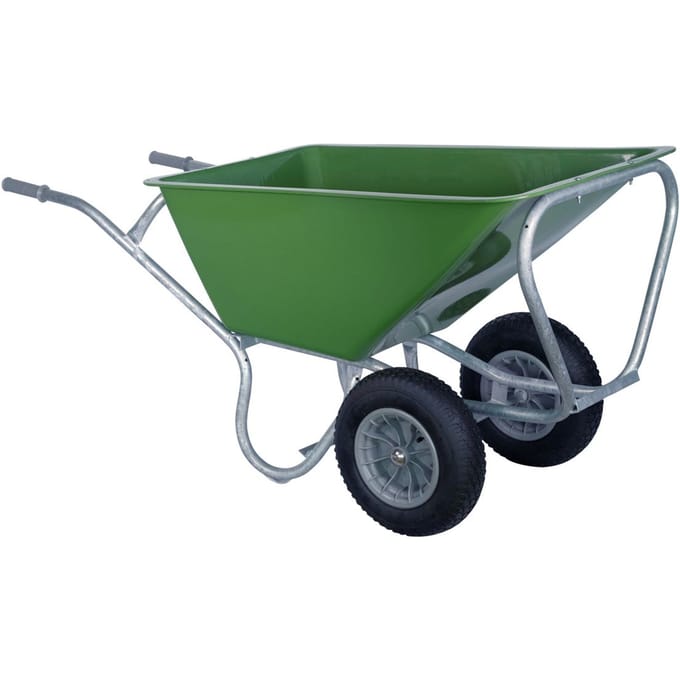 Hummer PRO Stalkruiwagen 160L groen - dubbele wielen