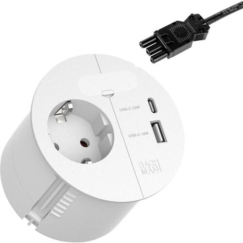 Loop In Laad 230V Stopcontact Met 22W USB A/C Lader - 938.303 - E3ZTB