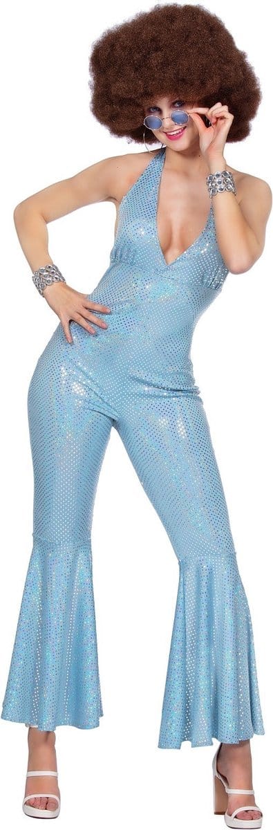 Zeemeermin Blauwe Disco Catsuit - Vrouw