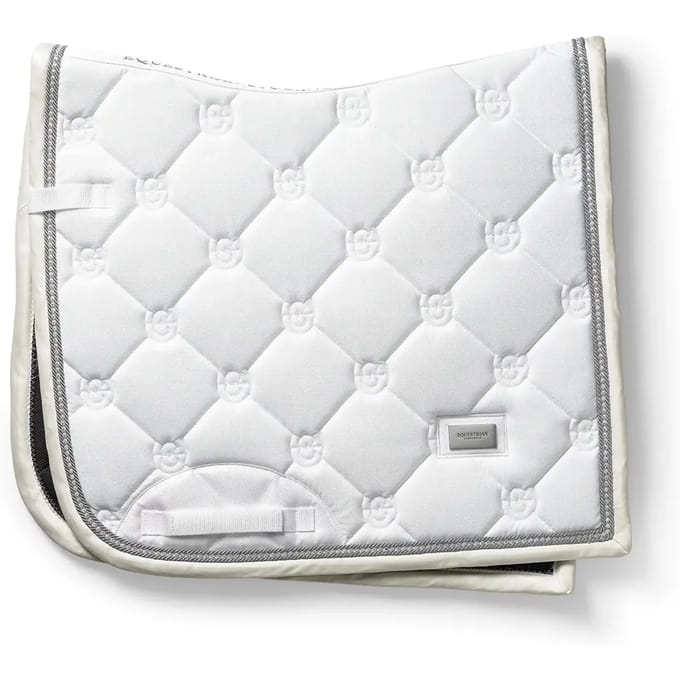 dressuur zadeldekje crystal white glimmer full