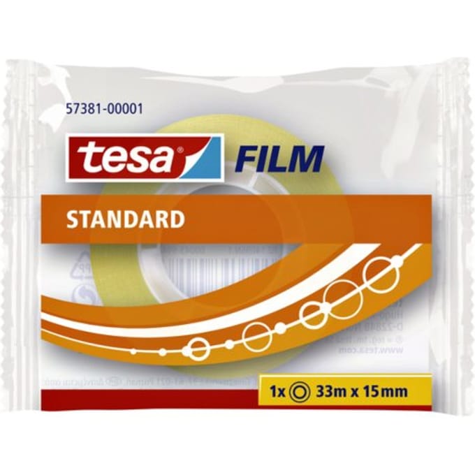 tesa film tape Standaard 30 x 33m x 15mm Transparent