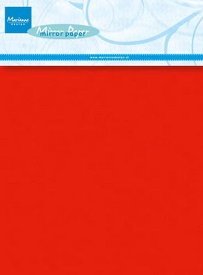 Marianne D Decoration spiegelkarton rood CA3137 A5