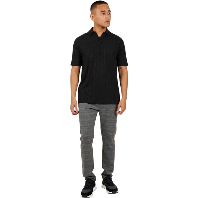 Brave Soul Heren Geruite Broek (Grijs)