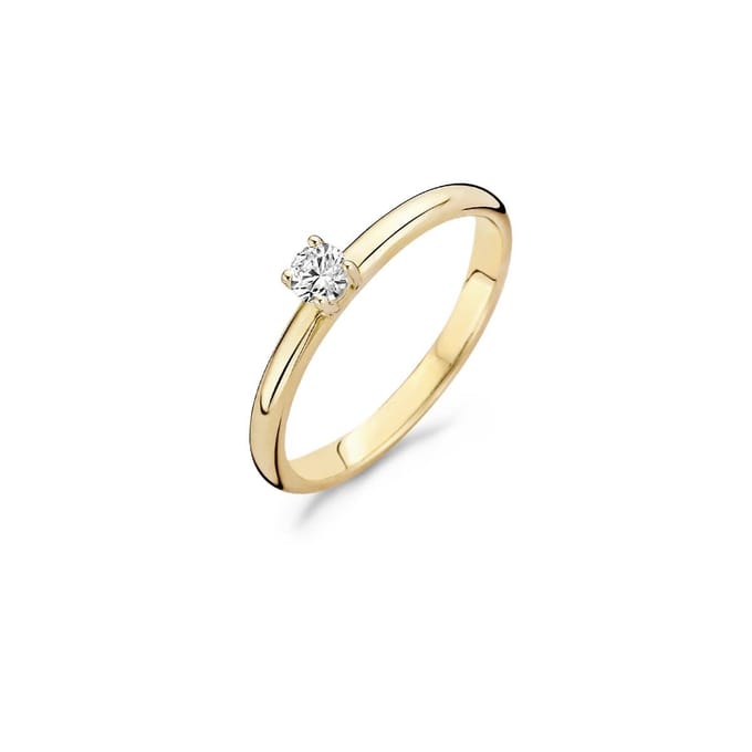 Blush Ring 1112YZI -  Geel Goud (14Krt.) met Zirconia