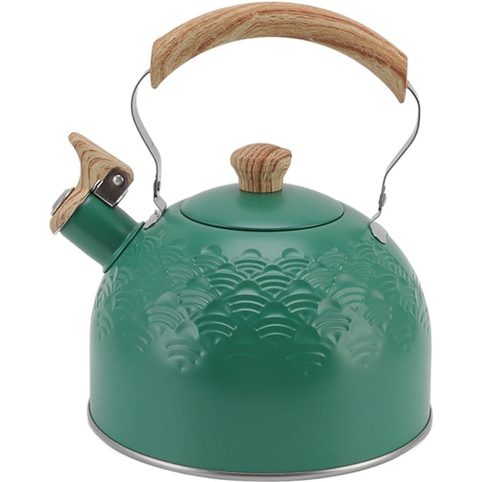 Bouilloire Sifflante Capacité 2.5L Acier Inoxydable Théière de Cuisinière pour Ébullition de l'Eau L blue