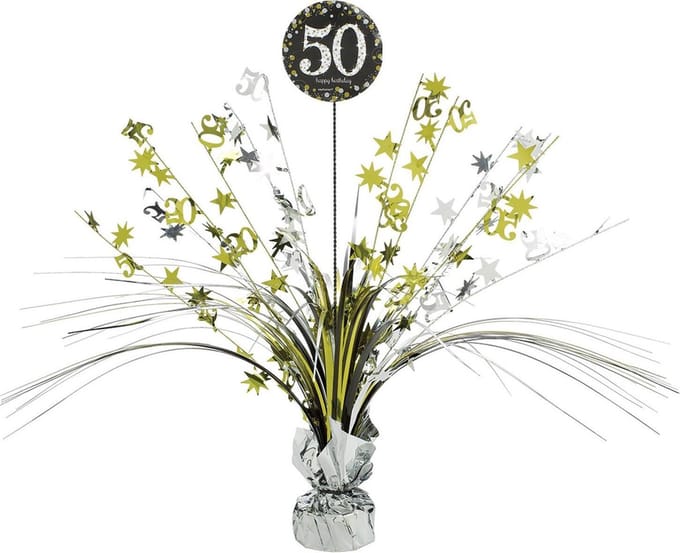 Spray Centrepiece 50 Glitterfeest - Zilver & Goud