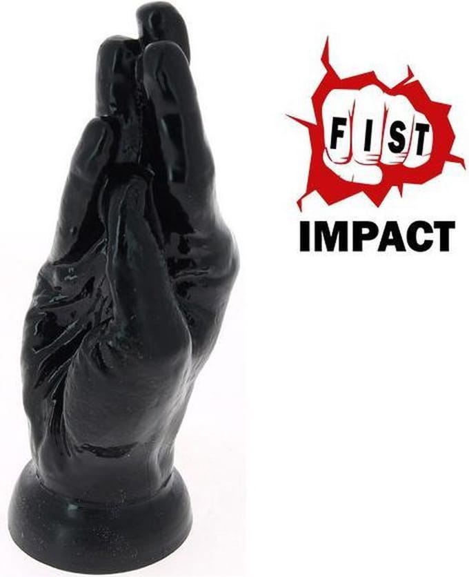 Gangbangster - One Hand - Buttplug - 18 x 6 cm - PVC - Zwart