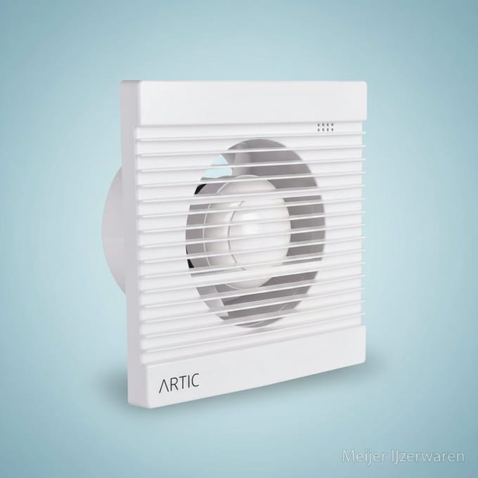 Luchtafzuiger Wit 15W – Ø100mm met Timer - Stil & Compact - Badkamer Afzuiger Met Timer - Luchtstroomcapaciteit: 80 m³/u