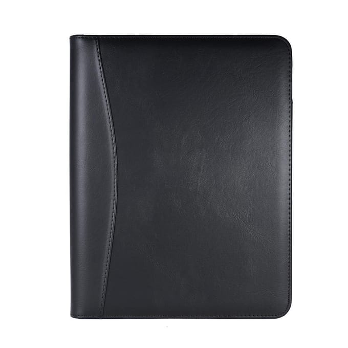 Pro Office PU cuir A4 portefeuille dossier organisateur porte-carte à feuilles mobiles black