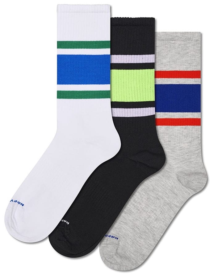 Happy Socks unisex 3P sokken simple stripe multi