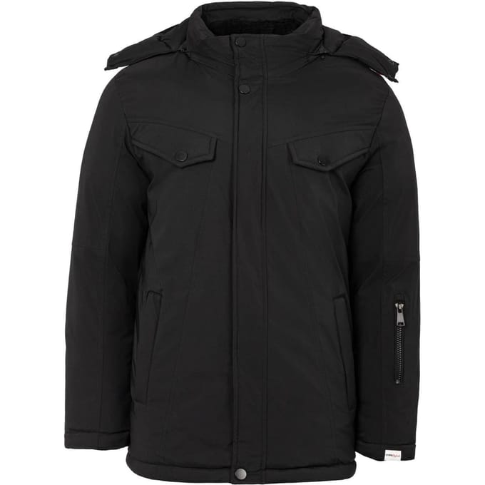 Lee Cooper Heren Pufferjas met capuchon (Zwart)