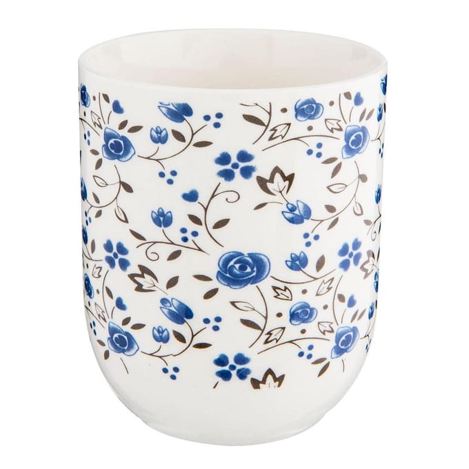 Clayre & Eef Mok 100 ml Blauw Wit Porselein Bloemen