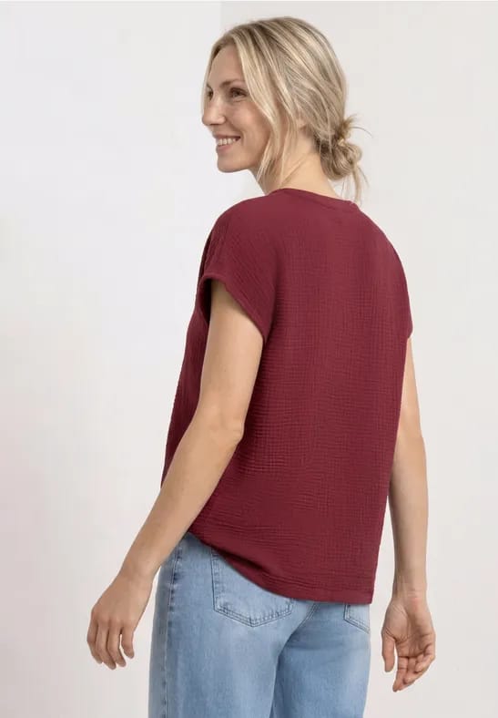 Blouse shirt van mousseline