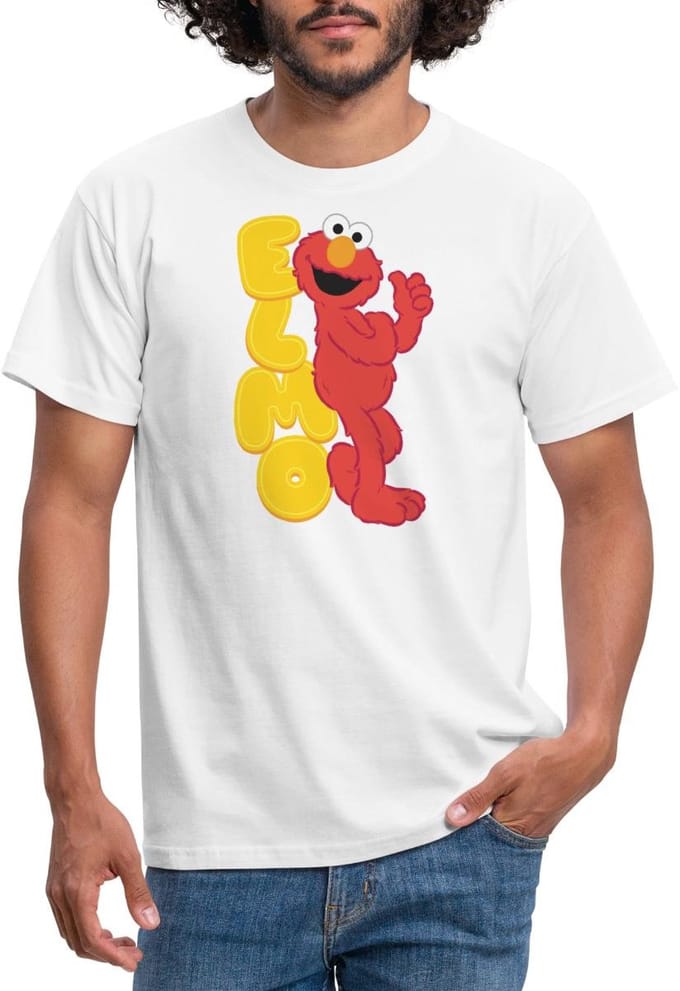 Sesamstraat Elmo Portret T-Shirt Heren