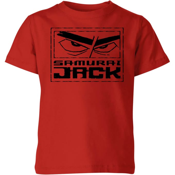 Samurai Jack Stylised Logo Kids' T-Shirt - Red - 98/104 (3-4 jaar)