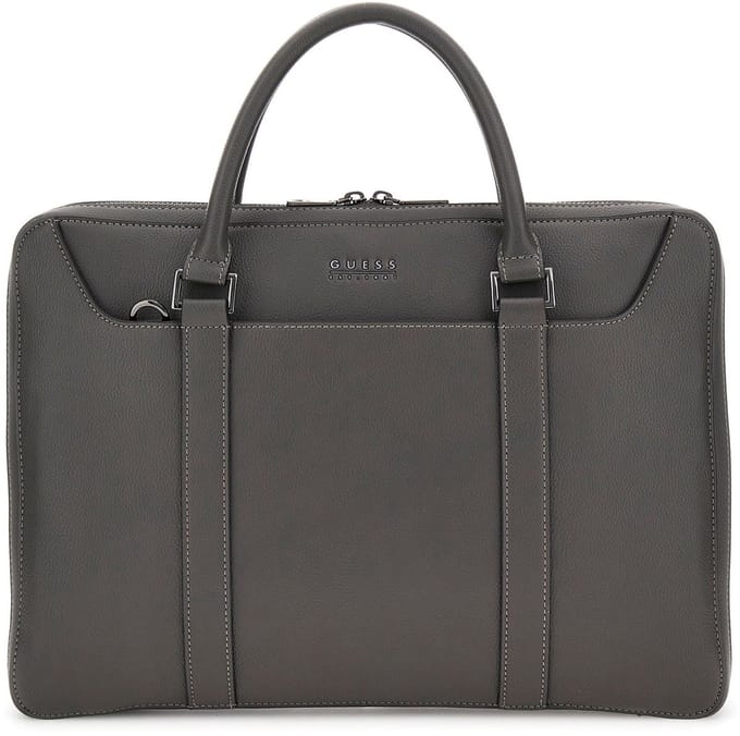 GUESS Business tas Parma Document Case Dark Grey Grijs